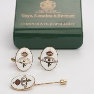 QE Cufflinks and Tie Pin Set