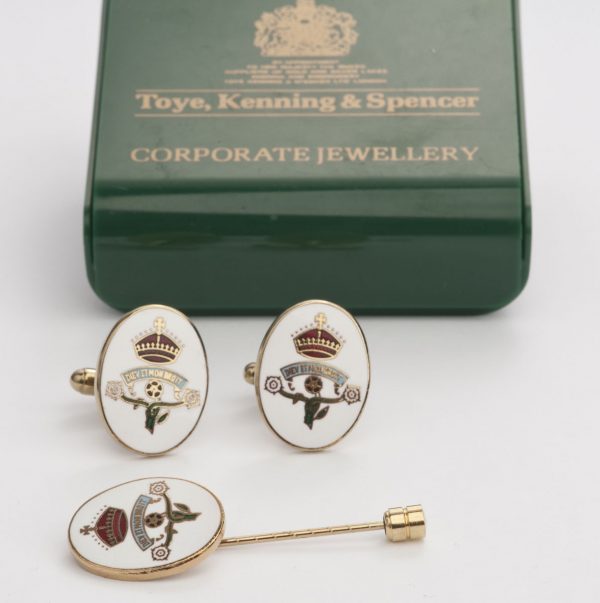 QE Cufflinks and Tie Pin Set